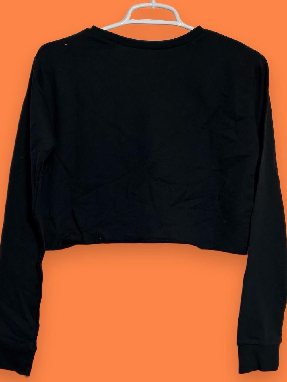 ASOS Disney Mickey Mouse Black Cropped Long-Sleeve Top with Halloween Blue Moon - Picture 3 of 3